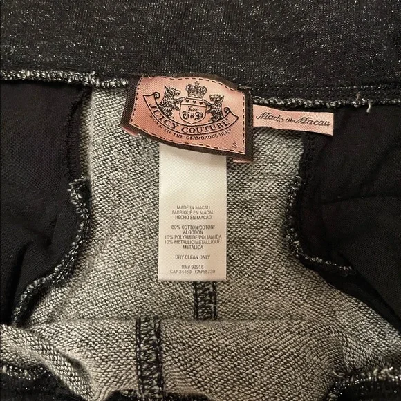 Juicy Couture Y2K Metallic Thread Jogger Pants black glitter - Picture 2 of 9